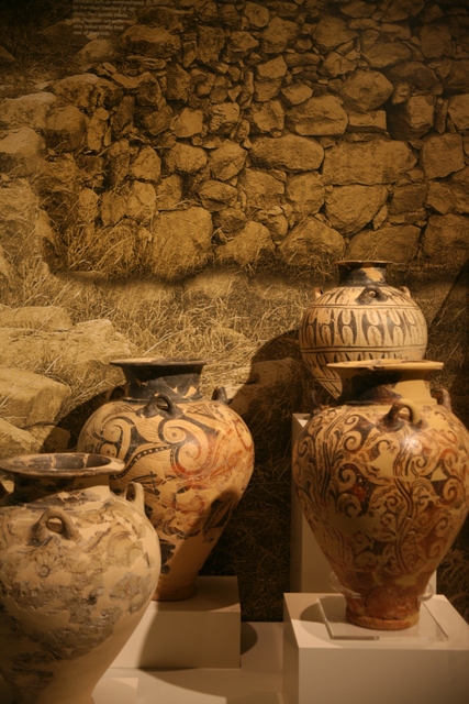Nafplio - Large vases originally found in a tholos tomb near Arcadiko